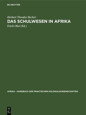 cover image of Das Schulwesen in Afrika